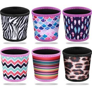 6 Pieces Hot Cup Sleeves Reusable Neoprene Cup Insulator Sleeve Washable
